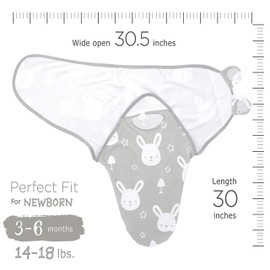 Baby Swaddle Blanket Boy Girl, 3 Pack Large Size Newborn Swaddles for 3-6 Month, Infant Adjustable Swaddling Sleep Sack, Pink Floral