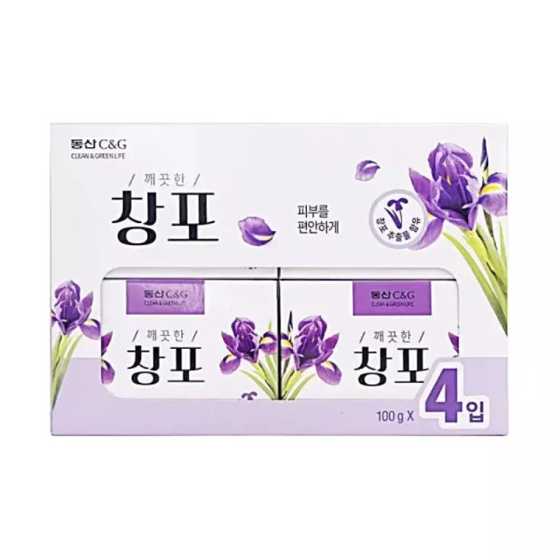 Changpo 깨끗한 비누 100g 창포 크리오 4개입 TWB8C79F Pure Soap