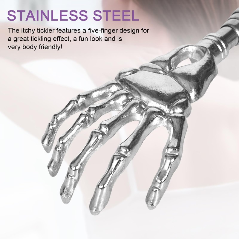Pack of 6 Back Scratchers, Expandable Telescopic Back Scratcher, Stainless