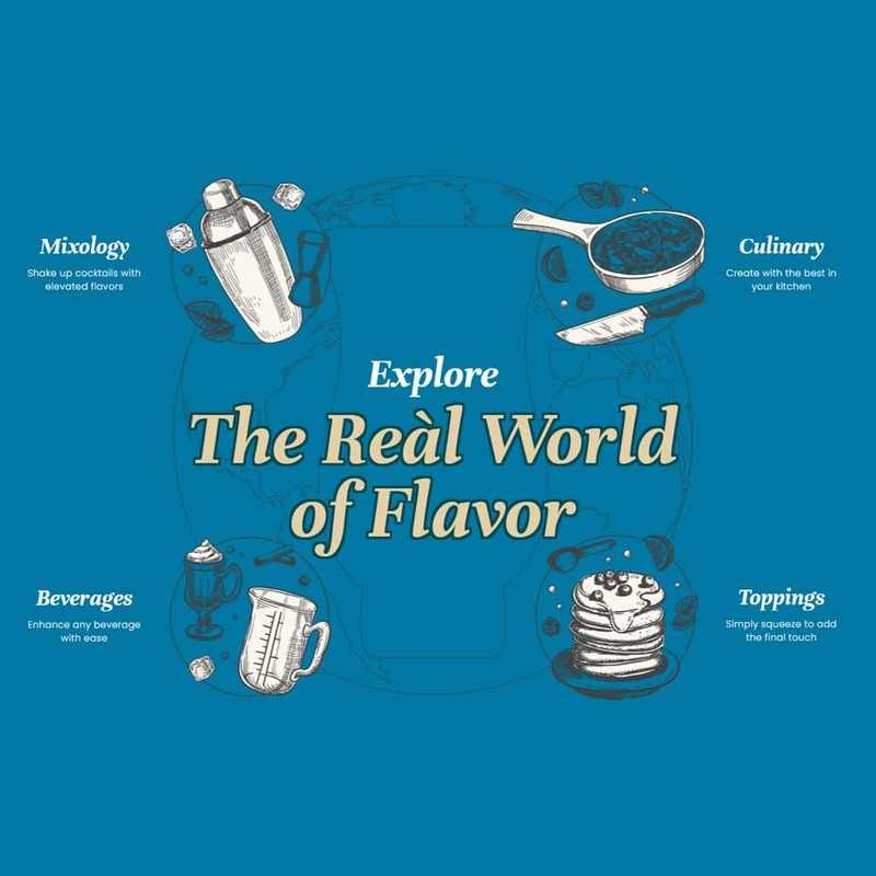 Reàl Infused Exotics Tropical Fruit Flavoring Syrup Variety - 2x