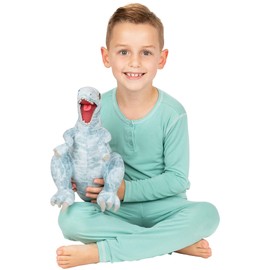 Franco Kids Bedding Super Soft Plush Mini Cuddle Pillow Buddy, One Size, Jurassic World Blue T-Rex