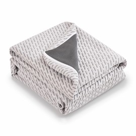 Subrtex Cover for Mattress Topper Twin XL Size 3 Inch (Only Cover) Mattress Topper Protector Bedding Removable Encasement with Zipper Closure