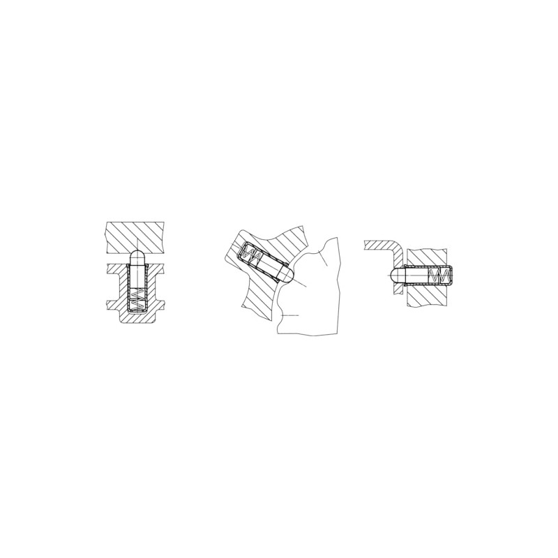 ROHMHELD HARDER HALDER Spring Plunger with Thrust Pin Smooth Type