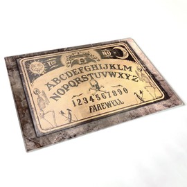 ShopQuality4U Premium Medium Glass Cutting Board Cheese Board Board Ouija Board Goth Emo Metal Design Kitchen Worktop Saver Protector