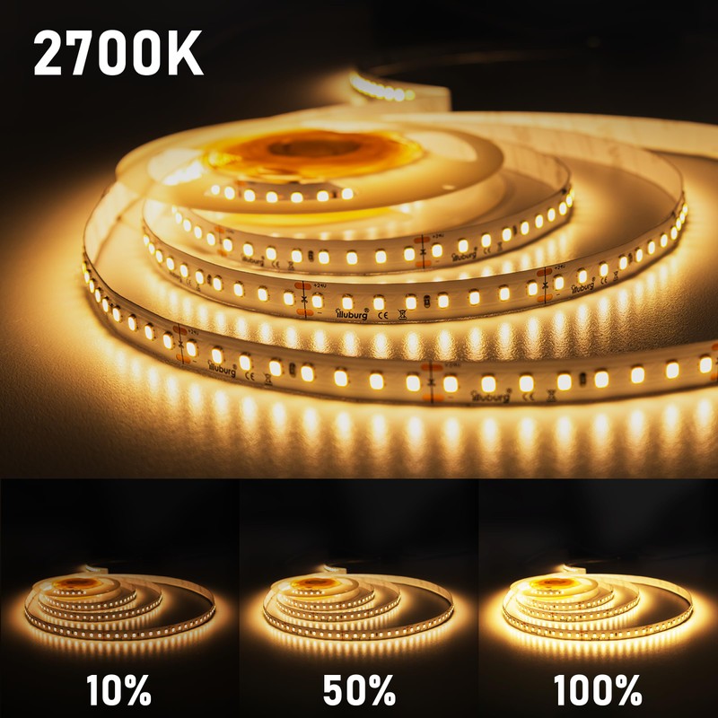 illuburg 24 V LED Strip 5 m Warm White 2700
