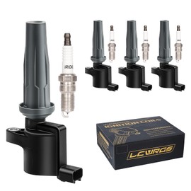 Set of 4 Ignition Coil Pack and Spark Plugs Fits for 2.0 2.5 Ford Escape Fusion C-Max Transit Connect Lincoln MKZ Mercury Mariner Replaces# UF621 C1658