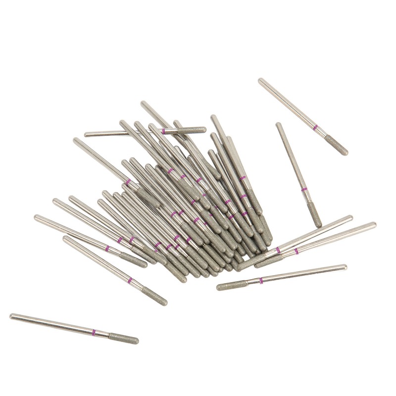50Pcs Nail Drill Bits Emery Rotatable High Strength Replacement Nail