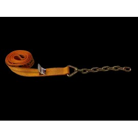 SnS 4 Pack of 2" x 14' FT GOLD Diamond Weave Strap with 12 inch 5/16 G70 Chain Tail