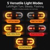 2 Pack Bike Turn Signals,Wireless Bicycle Tail Light USB Rechargeable