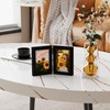 decorUhome Double 4x6 Picture Frame Vertical, Engineered Wood Bifold Photo