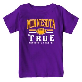 Xtreme Apparel Minnesota Football Retro Team Kid's Fan T-Shirt (Purple Shirt, YM)
