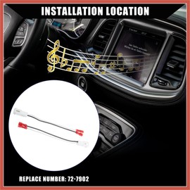 ACROPIX Front/Dash Tweeters Speaker Wiring Harness Adapter Connector Plug for Dodge for Ram 1500 for Jeep Cherokee/Car Speaker Wiring Adapter/Plastic / 2 Pcs/White Car Parts