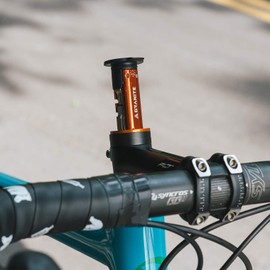 Granite Stash RCX Bike Multi Tool Kit with 8 Bits Stored Inside Tapered Fork Steerer - Compression Plug Model, Compact Bike Tool Kit for MTB, BMX Bike, and Road Bike (Orange)