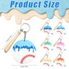 Super Ubelle 12 Pcs Ice Cream Drip Baseball Keychain &