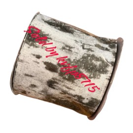 Unbranded Christmas Wired Edge Ribbon - 3.5” x 30 Ft Christmas White Glitter Black Print