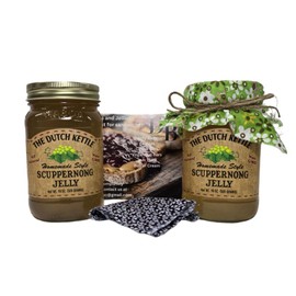 The Dutch Kettle Scuppernong Jelly 2/19 Oz Jars with Fabric Toppers