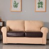 vctops 100% Waterproof Pu Leather Couch Cushion Covers Luxury Stretch