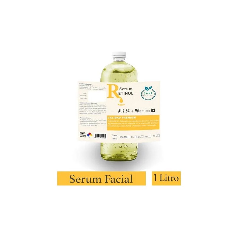 Serum Antiarrugas Retinol B3 Sane Essentials 1L Hipoalergénico Sin Parabenos