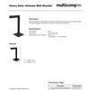 multicomp Pro Antenna Mounting Kit, Antenna Wall Bracket, Standoff, 10"