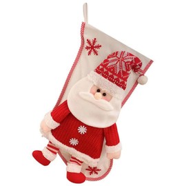 Teogneot Christmas Stocking Set, Large Christmas Stocking Decorations, Christmas Character for Family Holiday Decorations, Christmas Hanging Stockings (Santa Claus)