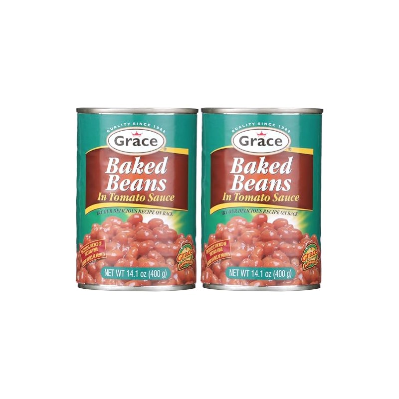 Grace Baked Beans 14oz - 2 Pack Canned Baked Beans