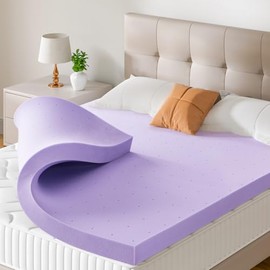 Twin Mattress Topper 2 Inch - High Density Firm Foam Bed Topper, CertiPUR-US Certified for Back Support & Pressure Relief, Purple