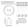 60 Pcs Metal Drapery Rings & Curtain Hooks, 30 mm