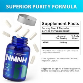 NMNH Supplement 1000mg, 120PCS Ultra NAD+ Alternative Supplement