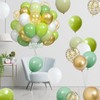 Sage Green White Gold Balloons, 60 PCS 12 Inch Olive
