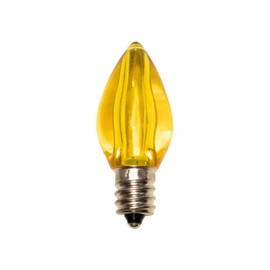 EZLS C7 Transparent Yellow SMD LED Bulb - Smooth C7 Yellow Transparent Replacement Bulb