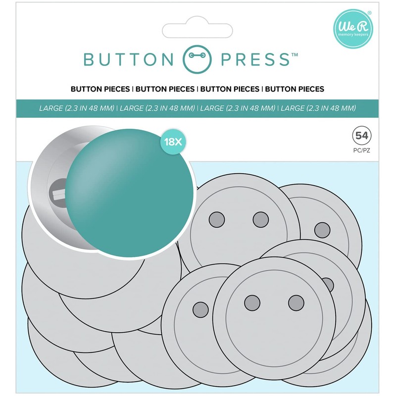 We R Memory Keepers Button Press Refill Pack 18/Pkg-Large (58mm)