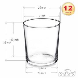 PMLAND Clear Glass Votive Candle Tealight Holders - Bulk Pack of 12