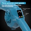 Cordless Leaf Blower, 320 CFM 180 MPH 3 Speed Lightweight