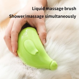 Steamy Cat Brush, 3-in-1 Self-Cleaning Steam Brush, Cat Steamer Brush for Massage, Cat Hair Brush for Tangled and Loose Hair (Green)