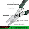 Aviation Tin Snips Straight Metal Cutter, Serrated Shape, Wire Stripper,