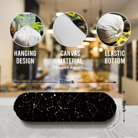 Constellation Stars Plastic Bag Holder, Astrology Reusable Grocery Garbage Bags Holder, Wall Mount Plastic Bags Organizer, Kitchen Housewarming Gift for Women, Kitchen Pattern Garbage Bag 55