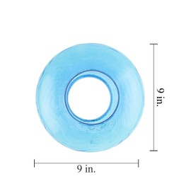 CLEVER GARDEN Glass Bird Feeder, Hanging Outdoor Decoration for Wild Birds, Light Blue Circle