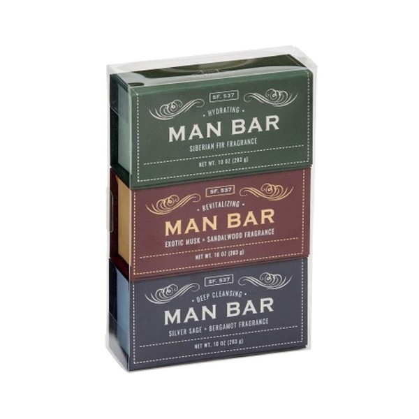 San Francisco Soap Co Man Bar 3-Piece Gift Set