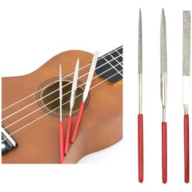 TUOREN 61Pieces Complete Guitar Repairing Tool Kit with Ruler Gauge Measuring Tool Hex Wrench Files Fingerboard Guard Grinding Stone Guitar Gift for Acoustic Electric Guitar & Bass Banjo