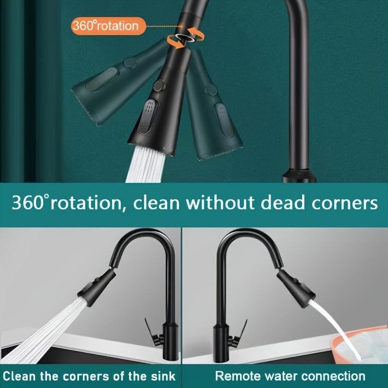 Kitchen Faucet Extender, 3-speed Rotating Faucet Nozzle with High-pressure Sprayer,
