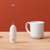 Bodum SCHIUMA Milchschäumer (Edelstahl, Batteriebetrieben) cremefarben