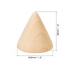 PATIKIL 30 x 30 mm Natural Wooden Cone Ring Holder