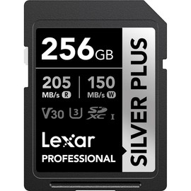Lexar Professional Silver Plus UHS-I V30 SDXC Card - 256GB