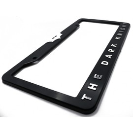 LP Frameworks Dark Knight V2 3D Raised License Plate Frame | 1 Pack Car License Plate Cover | Universal US Black License Plate Holder | Auto Accessories (Car, Truck and SUV) (Chrome)
