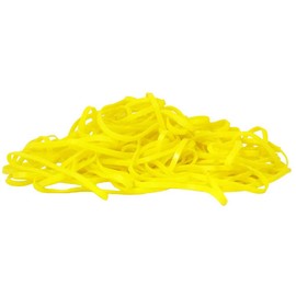 JAM PAPER Colorful Rubber Bands - Size 33 - Yellow Rubberbands - 100/Pack