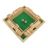 Four Sided Flop Game for Kids Adults Wooden Board Game
