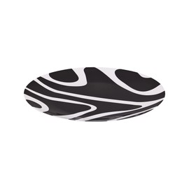 French Bull 15" Round Platter - Melamine Platters and Serving Ware - Plate, Dish, Serving, Collection - Black & White