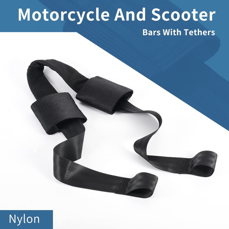 Motorcycle Rear Wheel Tie Down Strap and Bar Harness Handlebar,
