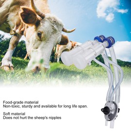 Asixxsix Sheep Melk Group Goat Milker Claw Kit, Goat Milker Machine Parts Sheep Melk Group Groups Replacement Milking Cup Milk Collector Spare Parts Milking Machine
