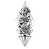 EROSPA® Temporary Tattoo Sheet / Sticker - Roses Flowers Flower